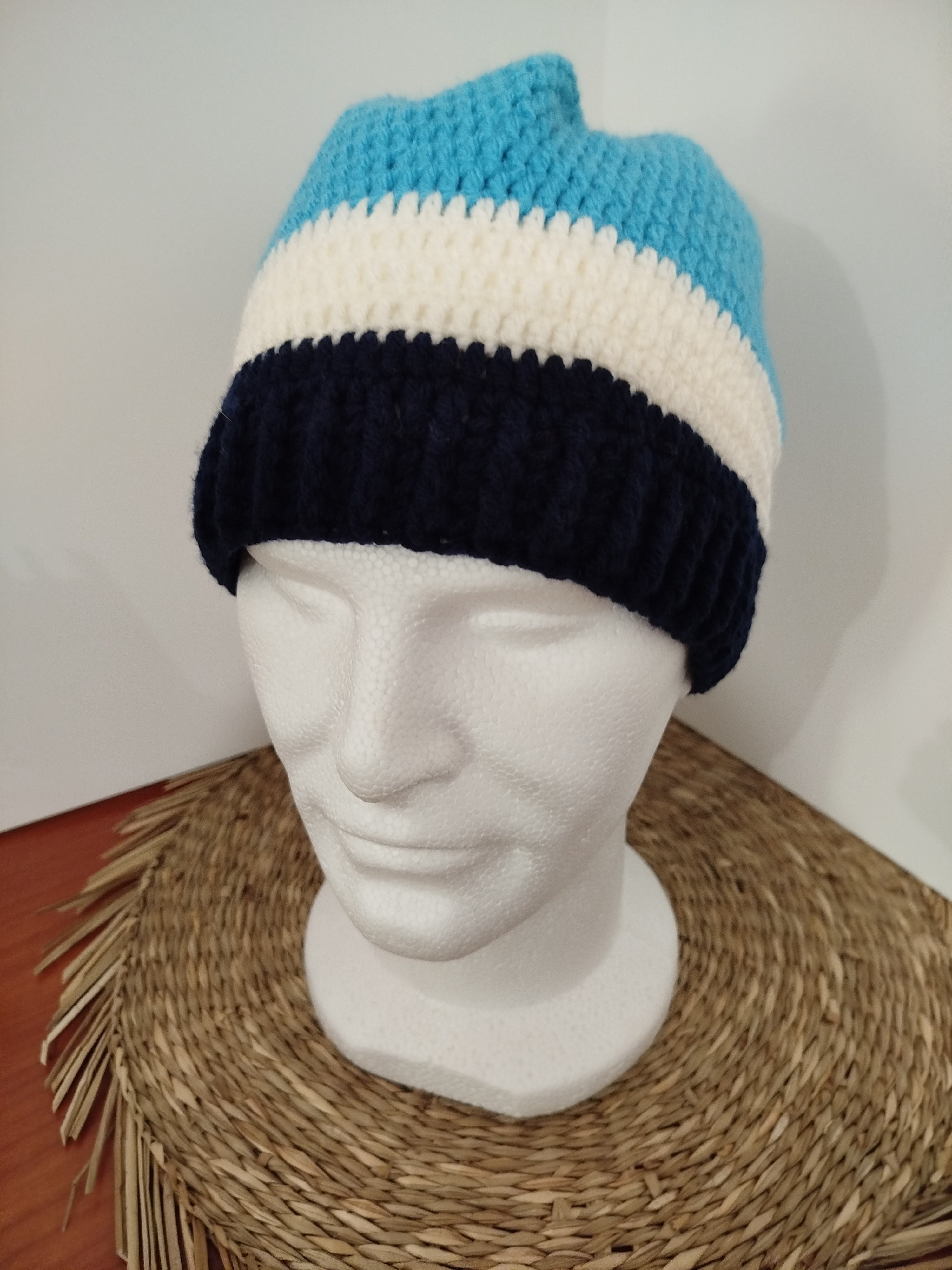 Bonnet tricolore bleu blanc