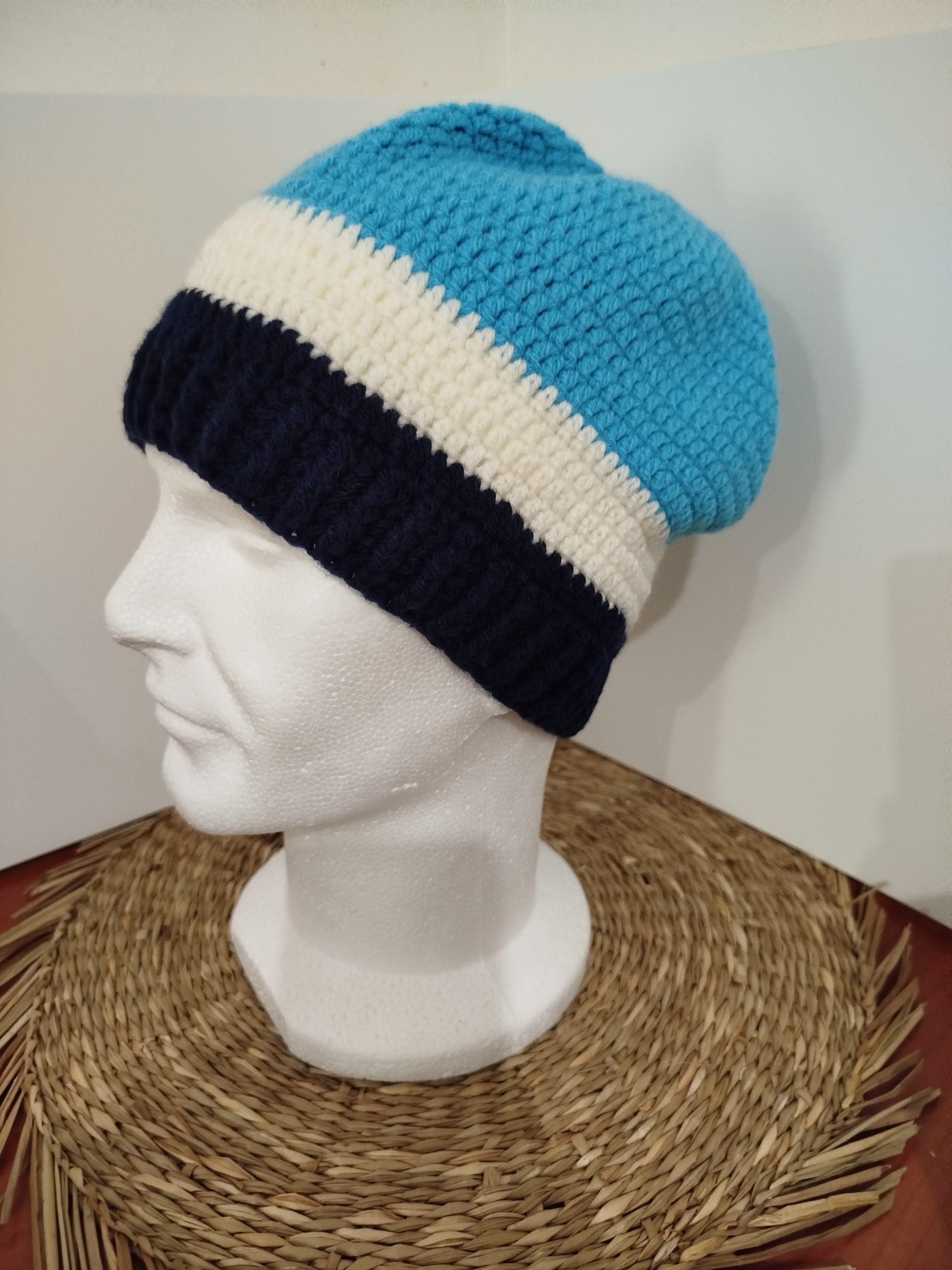 Bonnet tricolore bleu blanc