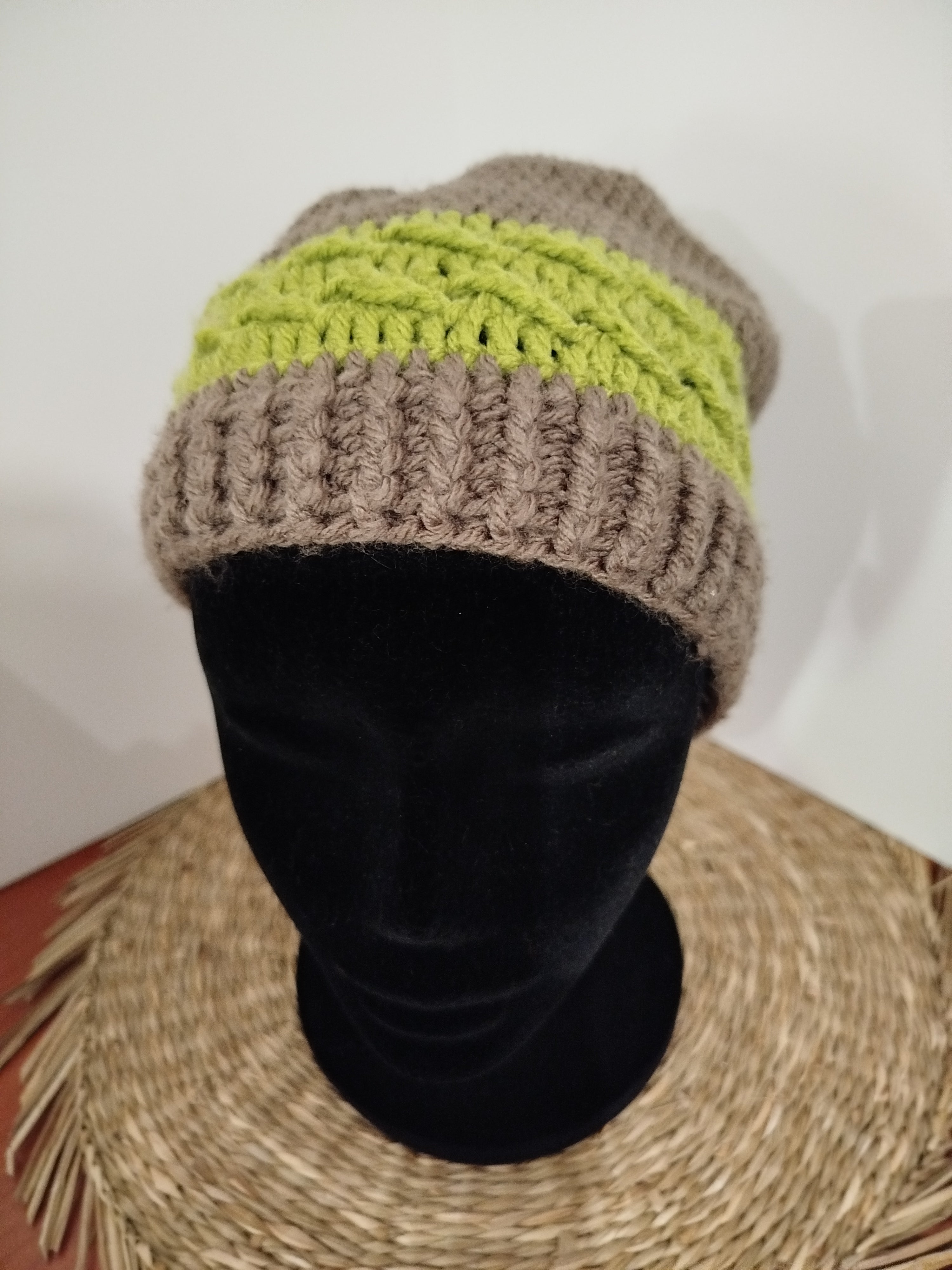 Bonnet bicolore pistache
