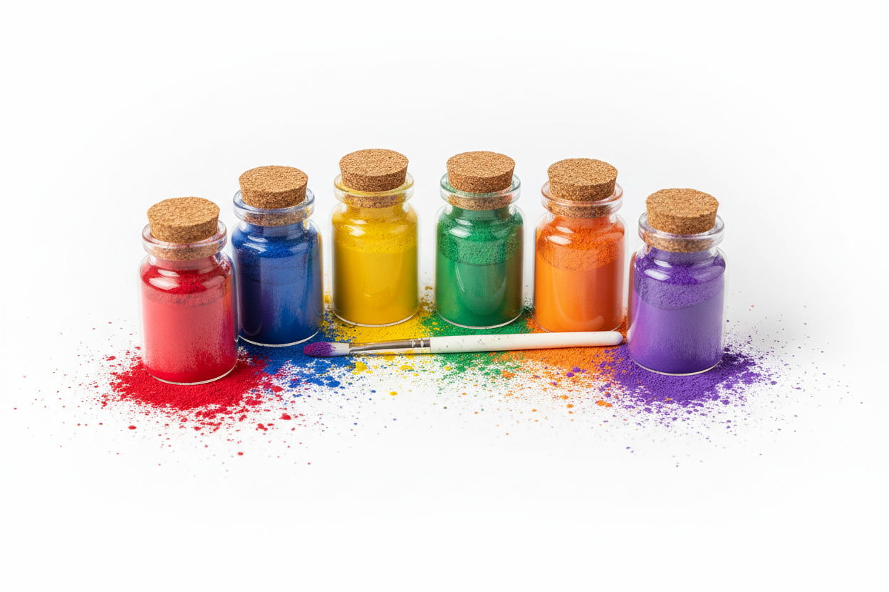 des pigments de couleurs acryliques