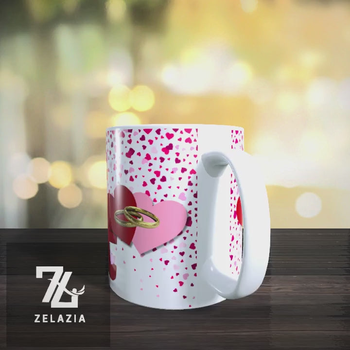 Mug Amour et alliances + photo