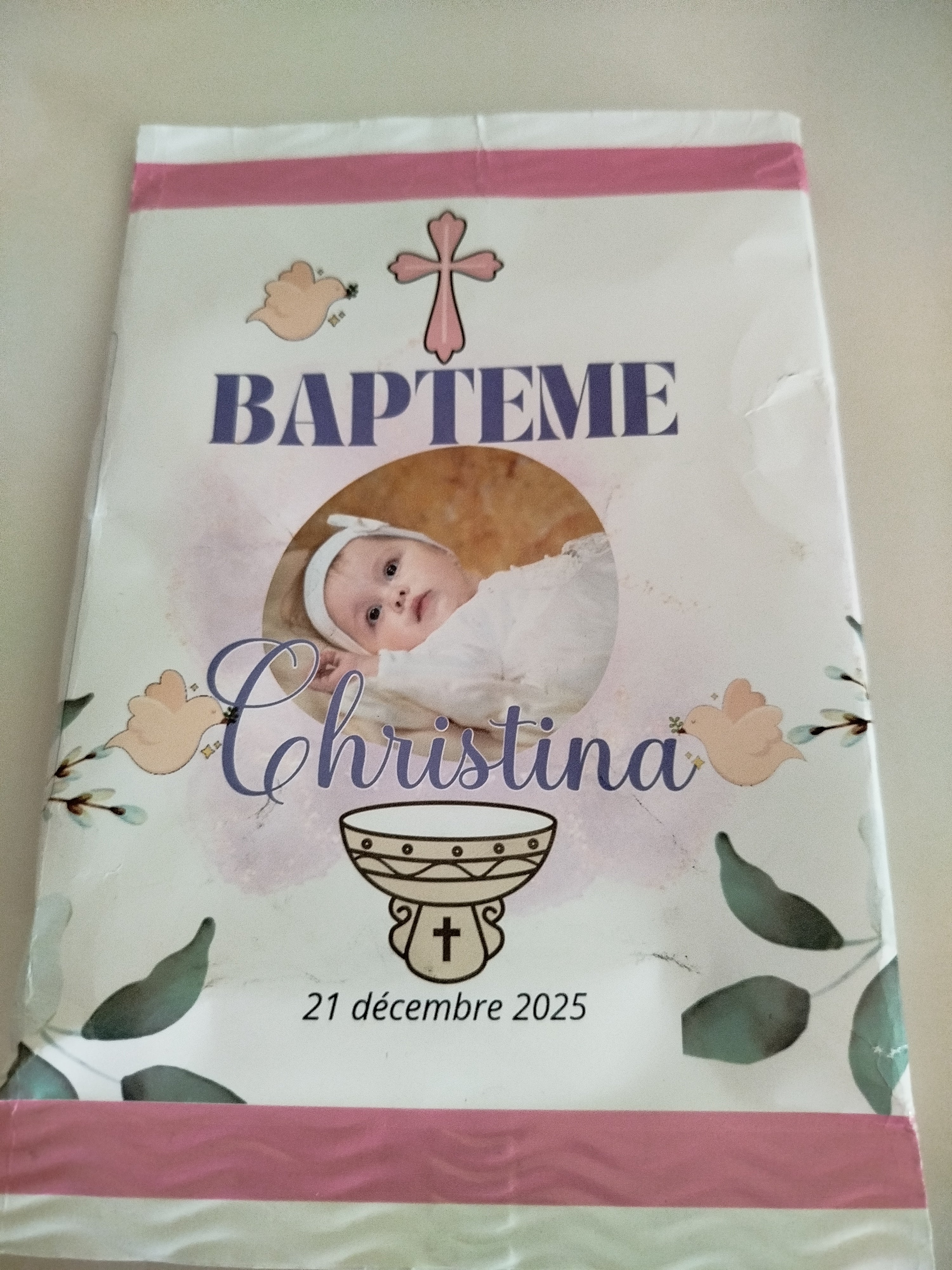 Chips Bags Baptême Fille