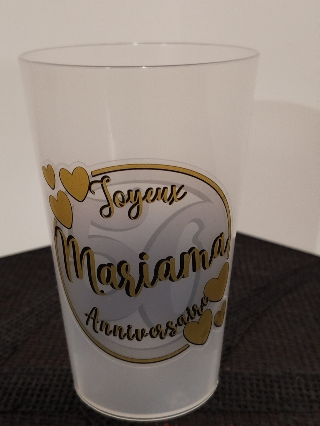 Gobelets transparents personnalisés