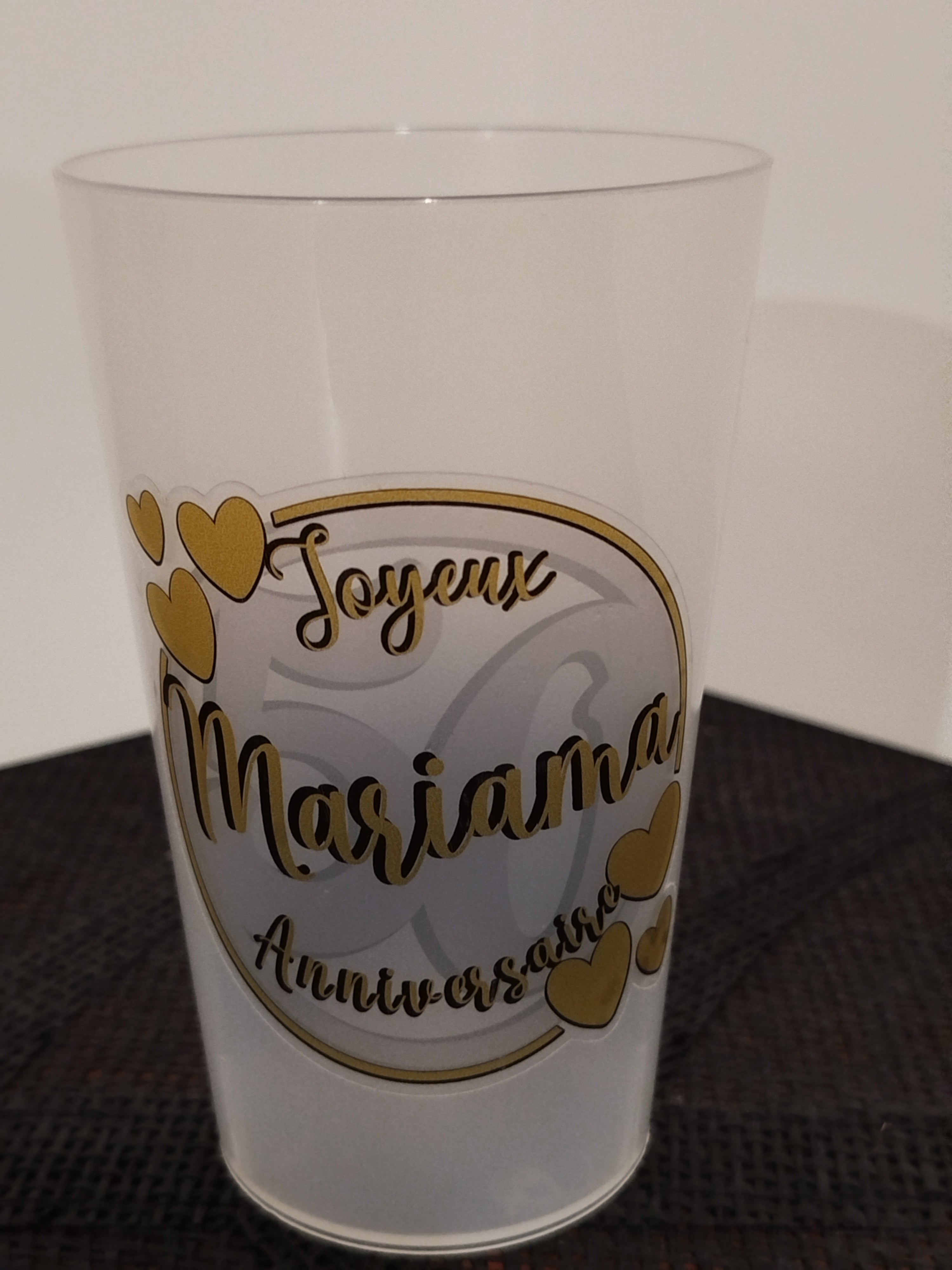 Gobelets transparents personnalisés