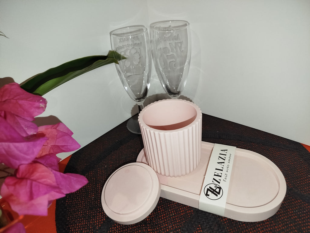 Pot & plateau en résine