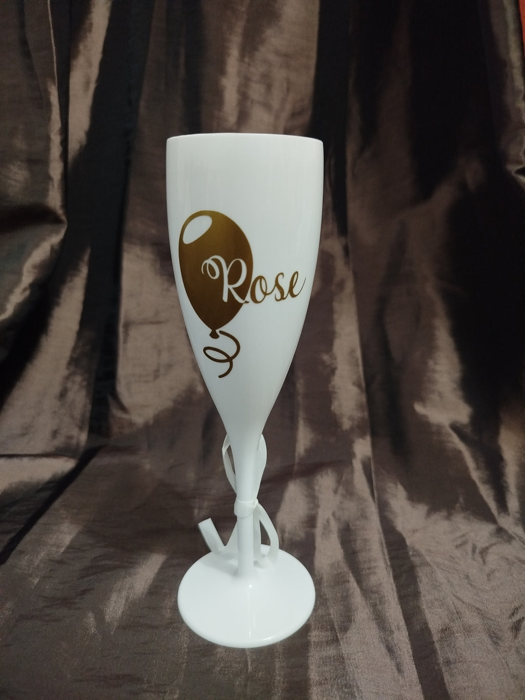 Flute réutilisable blanche personnalisée