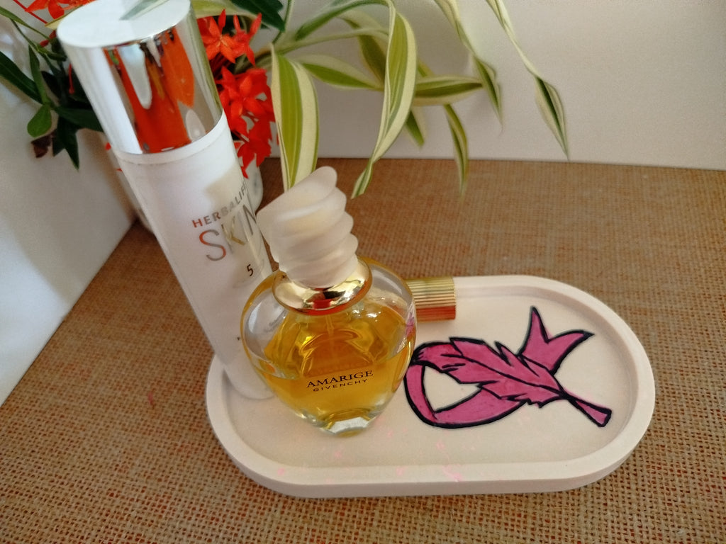 Plateau Ovale en résine - Octobre Rose