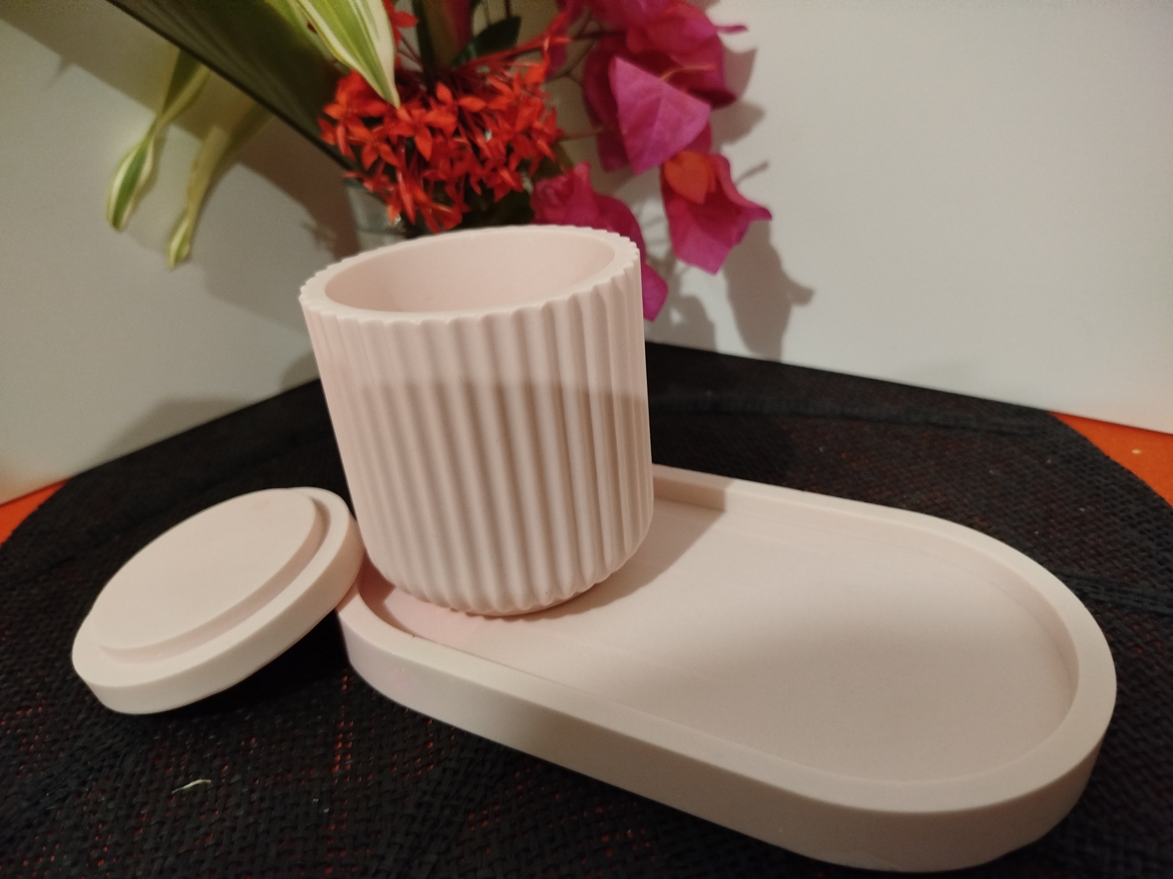 Pot & plateau en résine