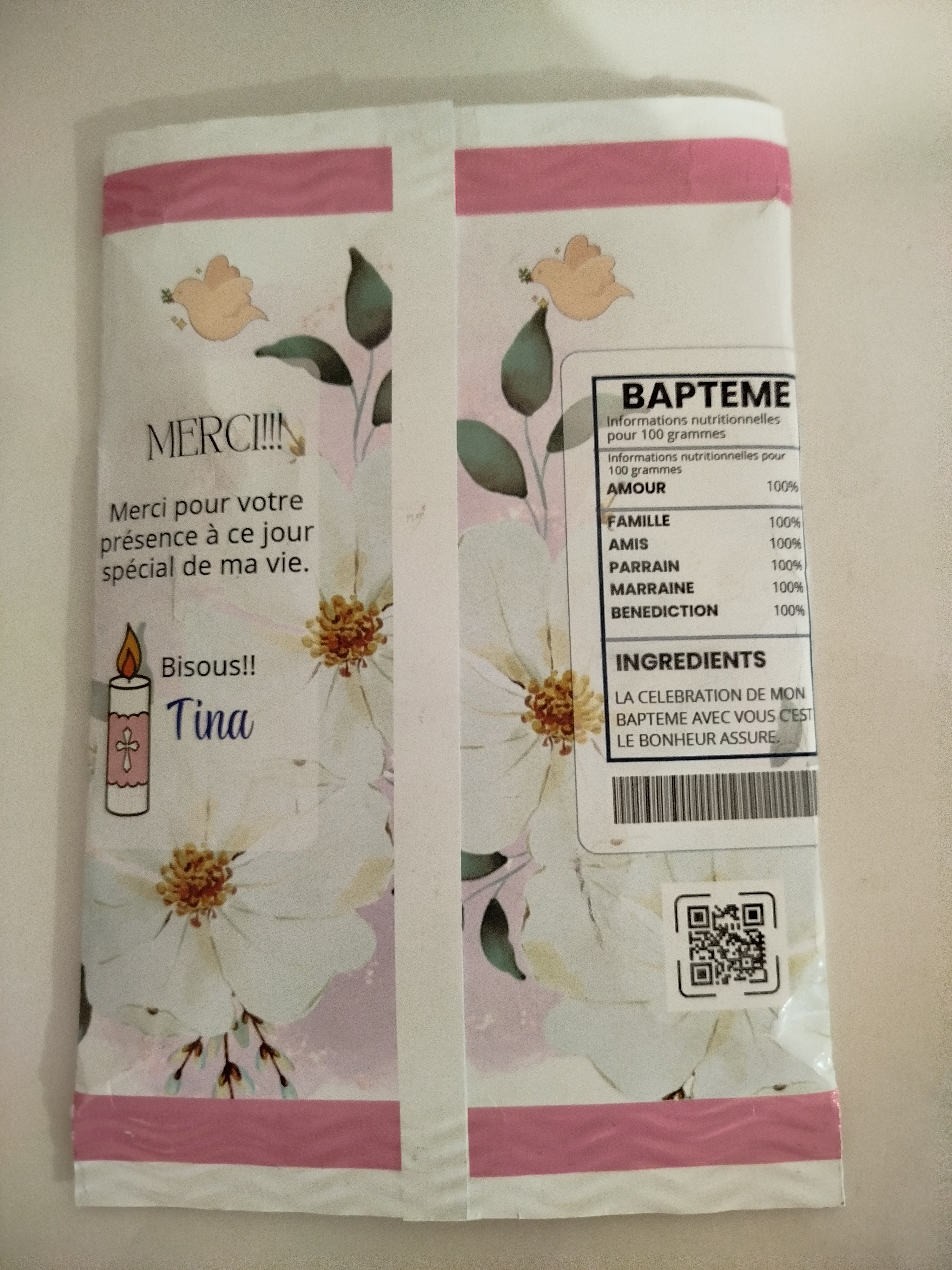 Chips Bags Baptême Fille