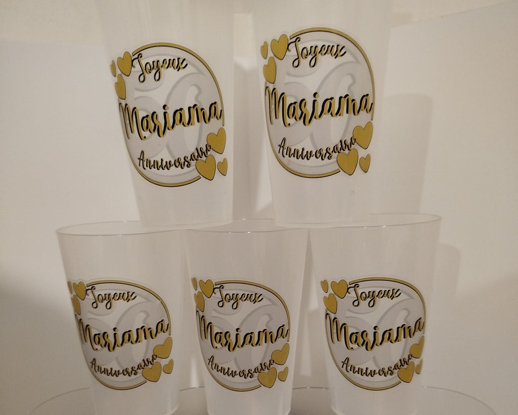 Gobelets transparents personnalisés