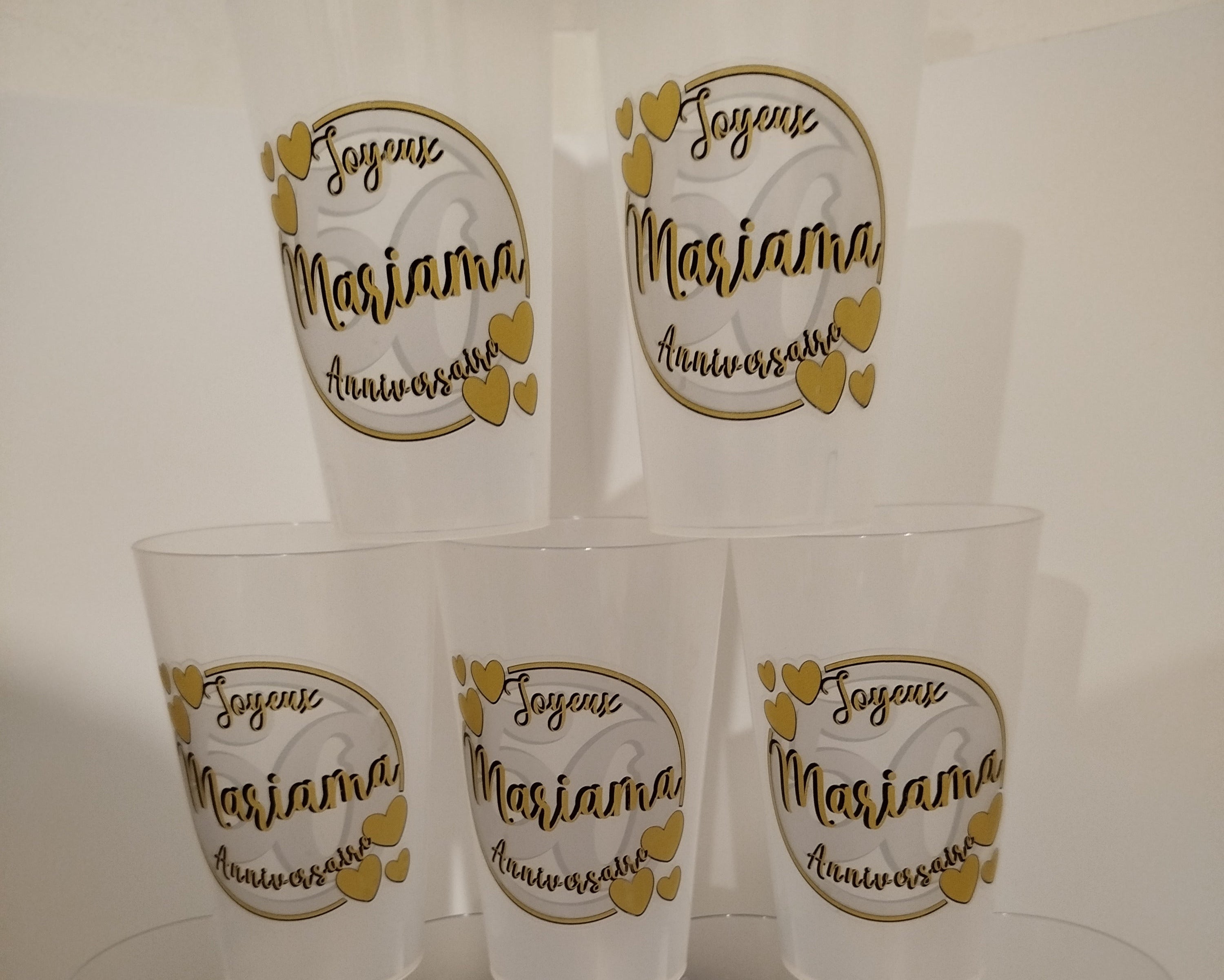 Gobelets transparents personnalisés