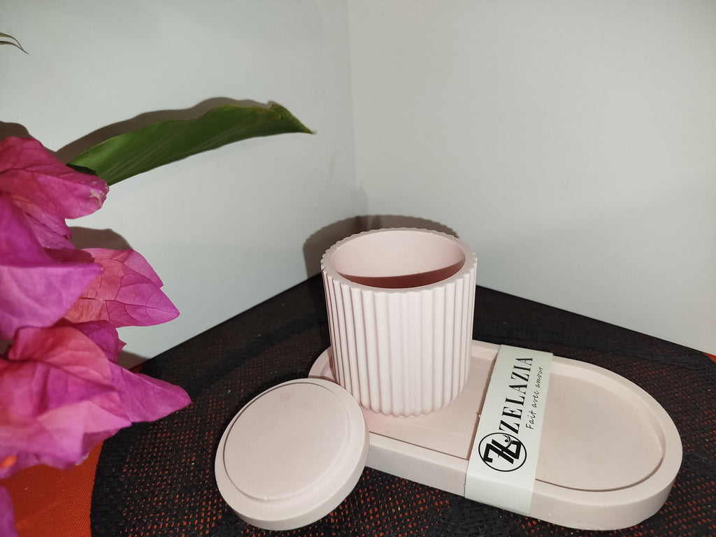 Pot & plateau en résine